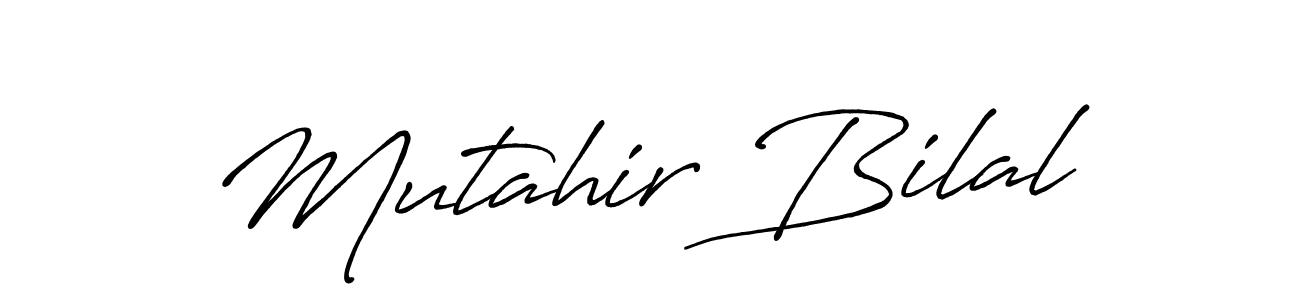 Design your own signature with our free online signature maker. With this signature software, you can create a handwritten (Antro_Vectra_Bolder) signature for name Mutahir Bilal. Mutahir Bilal signature style 7 images and pictures png