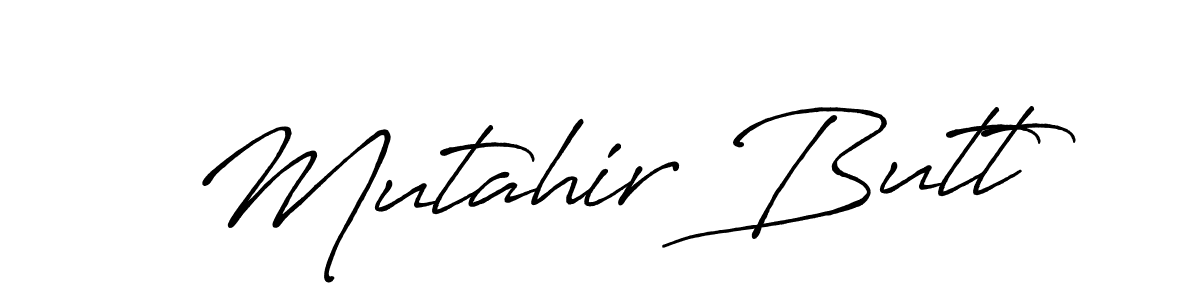 How to make Mutahir Butt name signature. Use Antro_Vectra_Bolder style for creating short signs online. This is the latest handwritten sign. Mutahir Butt signature style 7 images and pictures png