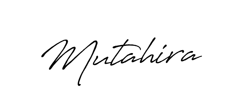 Create a beautiful signature design for name Mutahira. With this signature (Antro_Vectra_Bolder) fonts, you can make a handwritten signature for free. Mutahira signature style 7 images and pictures png