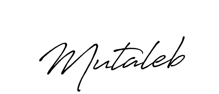 Design your own signature with our free online signature maker. With this signature software, you can create a handwritten (Antro_Vectra_Bolder) signature for name Mutaleb. Mutaleb signature style 7 images and pictures png