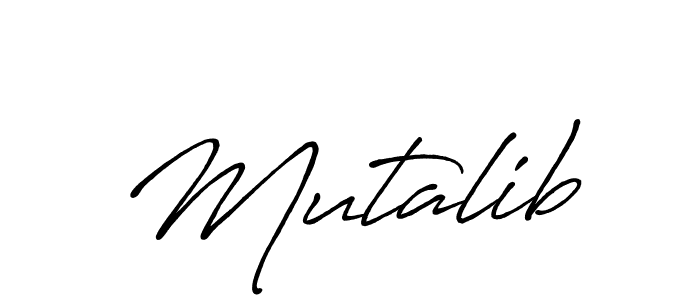 if you are searching for the best signature style for your name Mutalib. so please give up your signature search. here we have designed multiple signature styles  using Antro_Vectra_Bolder. Mutalib signature style 7 images and pictures png