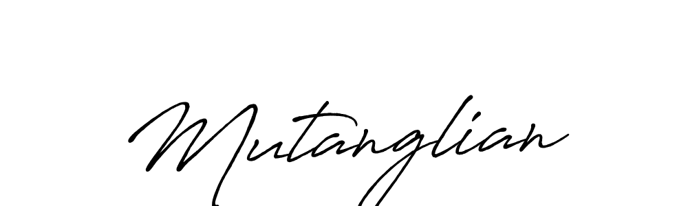 You should practise on your own different ways (Antro_Vectra_Bolder) to write your name (Mutanglian) in signature. don't let someone else do it for you. Mutanglian signature style 7 images and pictures png