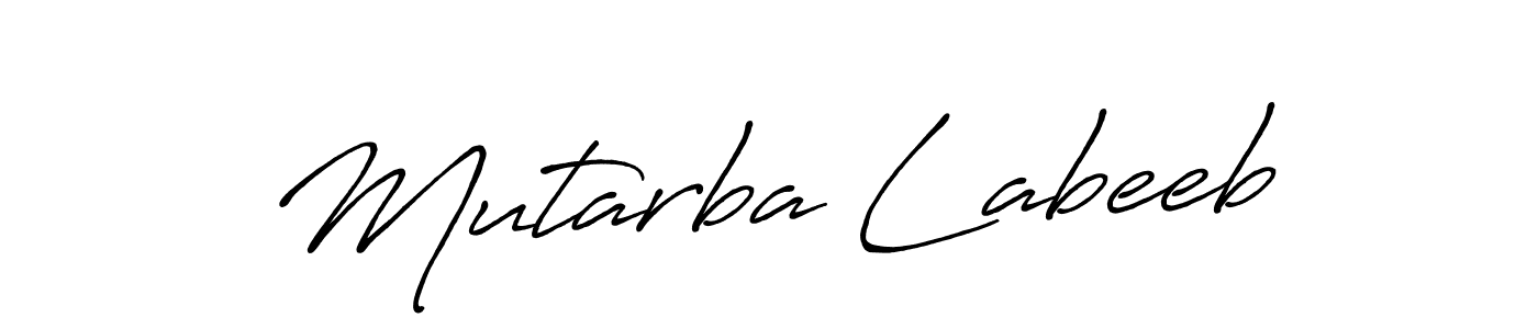 Also You can easily find your signature by using the search form. We will create Mutarba Labeeb name handwritten signature images for you free of cost using Antro_Vectra_Bolder sign style. Mutarba Labeeb signature style 7 images and pictures png