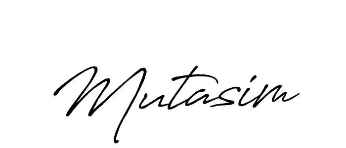 Make a beautiful signature design for name Mutasim. With this signature (Antro_Vectra_Bolder) style, you can create a handwritten signature for free. Mutasim signature style 7 images and pictures png