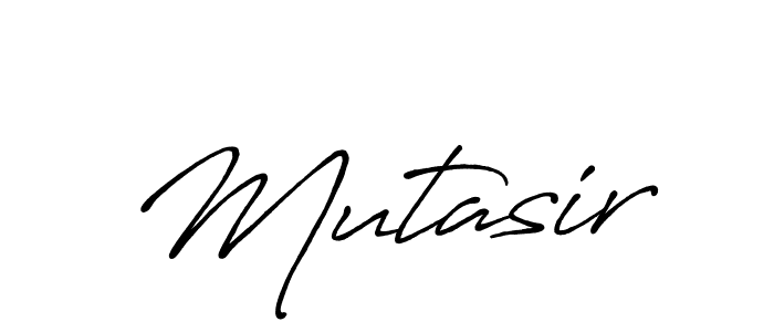 Design your own signature with our free online signature maker. With this signature software, you can create a handwritten (Antro_Vectra_Bolder) signature for name Mutasir. Mutasir signature style 7 images and pictures png