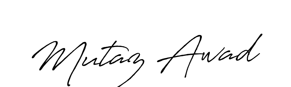 How to make Mutaz Awad signature? Antro_Vectra_Bolder is a professional autograph style. Create handwritten signature for Mutaz Awad name. Mutaz Awad signature style 7 images and pictures png