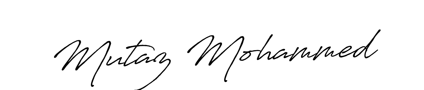 Also You can easily find your signature by using the search form. We will create Mutaz Mohammed name handwritten signature images for you free of cost using Antro_Vectra_Bolder sign style. Mutaz Mohammed signature style 7 images and pictures png