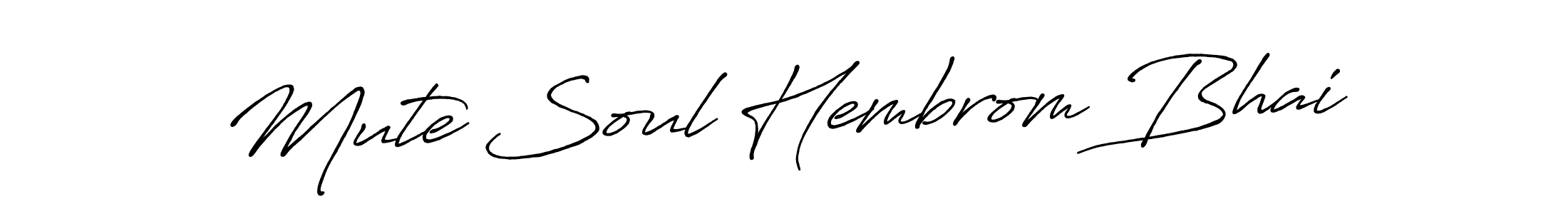 Make a beautiful signature design for name Mute Soul Hembrom Bhai. Use this online signature maker to create a handwritten signature for free. Mute Soul Hembrom Bhai signature style 7 images and pictures png