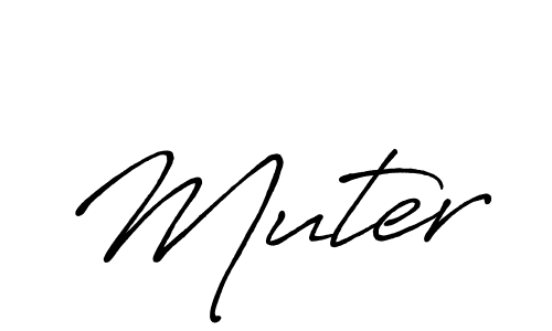 Make a beautiful signature design for name Muter. With this signature (Antro_Vectra_Bolder) style, you can create a handwritten signature for free. Muter signature style 7 images and pictures png