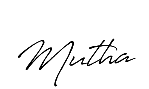 Make a beautiful signature design for name Mutha. With this signature (Antro_Vectra_Bolder) style, you can create a handwritten signature for free. Mutha signature style 7 images and pictures png