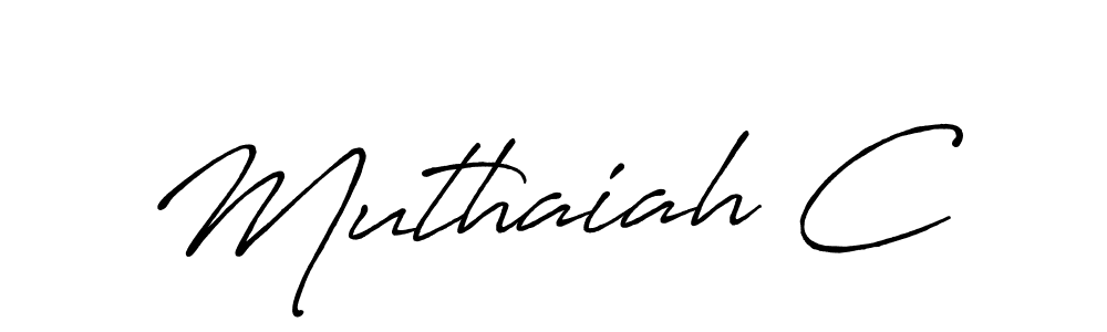 The best way (Antro_Vectra_Bolder) to make a short signature is to pick only two or three words in your name. The name Muthaiah C include a total of six letters. For converting this name. Muthaiah C signature style 7 images and pictures png