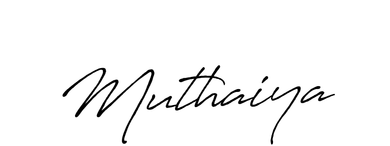 Also we have Muthaiya name is the best signature style. Create professional handwritten signature collection using Antro_Vectra_Bolder autograph style. Muthaiya signature style 7 images and pictures png
