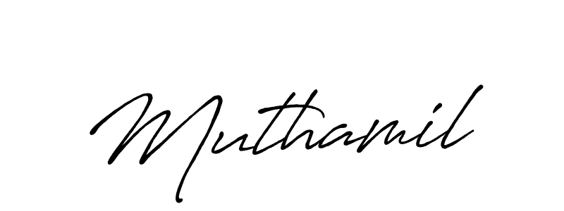 Design your own signature with our free online signature maker. With this signature software, you can create a handwritten (Antro_Vectra_Bolder) signature for name Muthamil. Muthamil signature style 7 images and pictures png