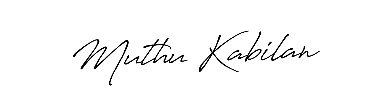 Use a signature maker to create a handwritten signature online. With this signature software, you can design (Antro_Vectra_Bolder) your own signature for name Muthu Kabilan. Muthu Kabilan signature style 7 images and pictures png