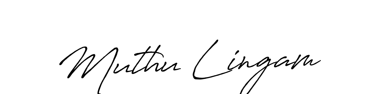 Design your own signature with our free online signature maker. With this signature software, you can create a handwritten (Antro_Vectra_Bolder) signature for name Muthu Lingam. Muthu Lingam signature style 7 images and pictures png