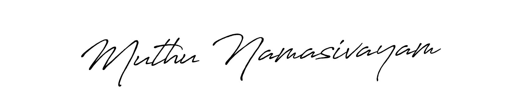 Design your own signature with our free online signature maker. With this signature software, you can create a handwritten (Antro_Vectra_Bolder) signature for name Muthu Namasivayam. Muthu Namasivayam signature style 7 images and pictures png