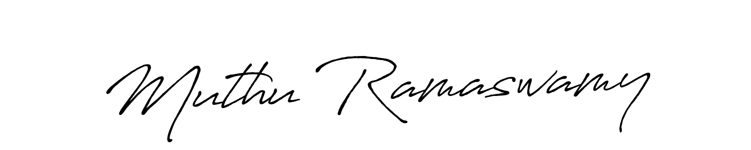 Design your own signature with our free online signature maker. With this signature software, you can create a handwritten (Antro_Vectra_Bolder) signature for name Muthu Ramaswamy. Muthu Ramaswamy signature style 7 images and pictures png