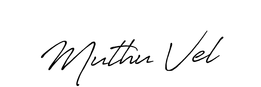 How to make Muthu Vel signature? Antro_Vectra_Bolder is a professional autograph style. Create handwritten signature for Muthu Vel name. Muthu Vel signature style 7 images and pictures png