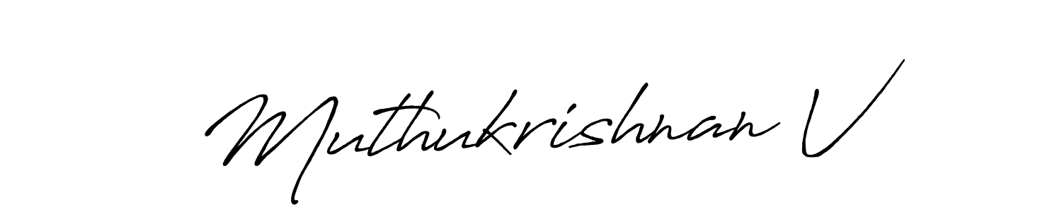 Make a beautiful signature design for name Muthukrishnan V. Use this online signature maker to create a handwritten signature for free. Muthukrishnan V signature style 7 images and pictures png