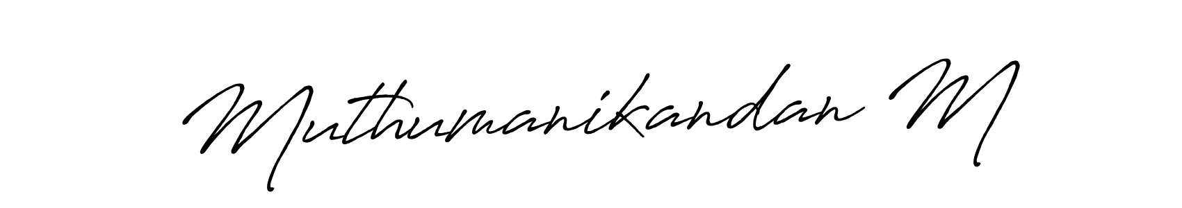 It looks lik you need a new signature style for name Muthumanikandan M. Design unique handwritten (Antro_Vectra_Bolder) signature with our free signature maker in just a few clicks. Muthumanikandan M signature style 7 images and pictures png