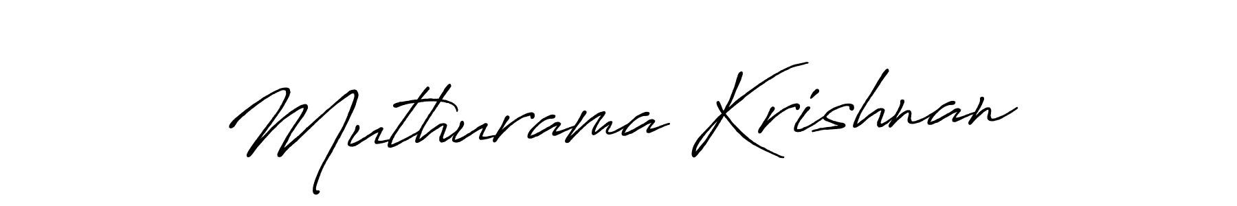 You should practise on your own different ways (Antro_Vectra_Bolder) to write your name (Muthurama Krishnan) in signature. don't let someone else do it for you. Muthurama Krishnan signature style 7 images and pictures png