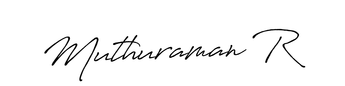 It looks lik you need a new signature style for name Muthuraman R. Design unique handwritten (Antro_Vectra_Bolder) signature with our free signature maker in just a few clicks. Muthuraman R signature style 7 images and pictures png