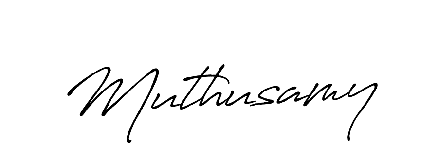 Use a signature maker to create a handwritten signature online. With this signature software, you can design (Antro_Vectra_Bolder) your own signature for name Muthusamy. Muthusamy signature style 7 images and pictures png