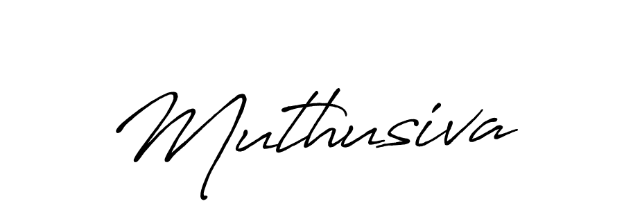 Use a signature maker to create a handwritten signature online. With this signature software, you can design (Antro_Vectra_Bolder) your own signature for name Muthusiva. Muthusiva signature style 7 images and pictures png