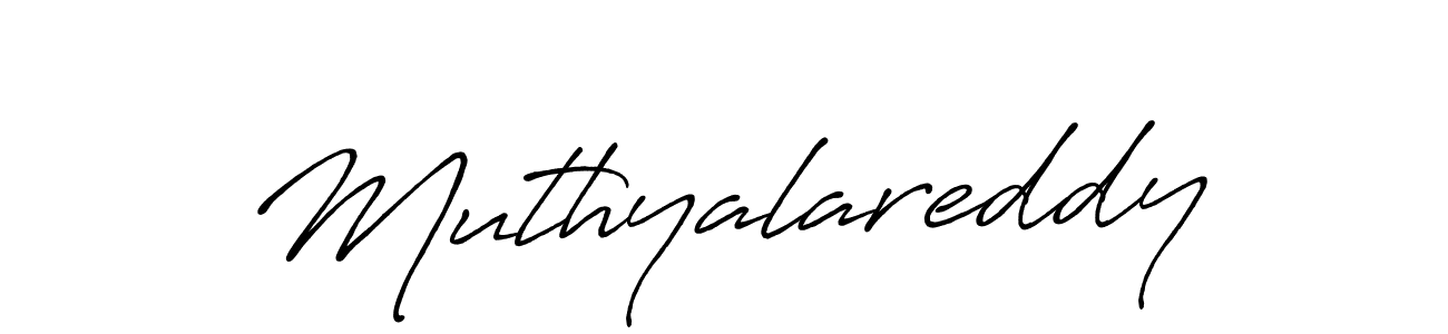 Use a signature maker to create a handwritten signature online. With this signature software, you can design (Antro_Vectra_Bolder) your own signature for name Muthyalareddy. Muthyalareddy signature style 7 images and pictures png