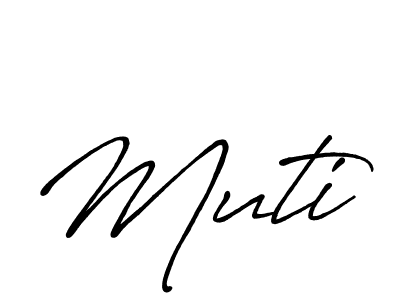 Make a beautiful signature design for name Muti. With this signature (Antro_Vectra_Bolder) style, you can create a handwritten signature for free. Muti signature style 7 images and pictures png