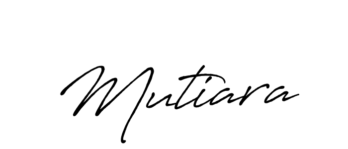 Make a beautiful signature design for name Mutiara. With this signature (Antro_Vectra_Bolder) style, you can create a handwritten signature for free. Mutiara signature style 7 images and pictures png