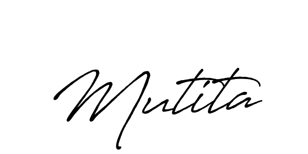 How to make Mutita name signature. Use Antro_Vectra_Bolder style for creating short signs online. This is the latest handwritten sign. Mutita signature style 7 images and pictures png