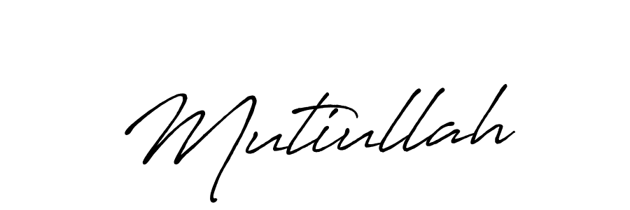 Make a beautiful signature design for name Mutiullah. With this signature (Antro_Vectra_Bolder) style, you can create a handwritten signature for free. Mutiullah signature style 7 images and pictures png