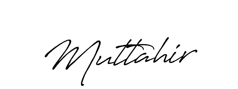 Muttahir stylish signature style. Best Handwritten Sign (Antro_Vectra_Bolder) for my name. Handwritten Signature Collection Ideas for my name Muttahir. Muttahir signature style 7 images and pictures png