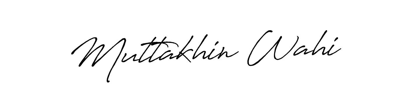 How to make Muttakhin Wahi signature? Antro_Vectra_Bolder is a professional autograph style. Create handwritten signature for Muttakhin Wahi name. Muttakhin Wahi signature style 7 images and pictures png