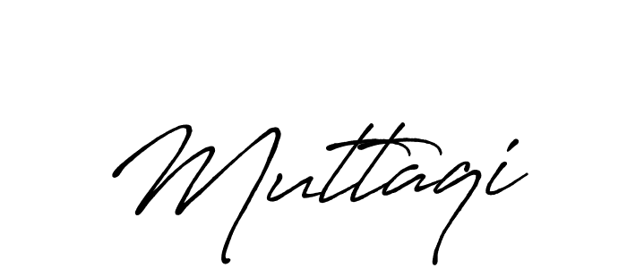 Use a signature maker to create a handwritten signature online. With this signature software, you can design (Antro_Vectra_Bolder) your own signature for name Muttaqi. Muttaqi signature style 7 images and pictures png