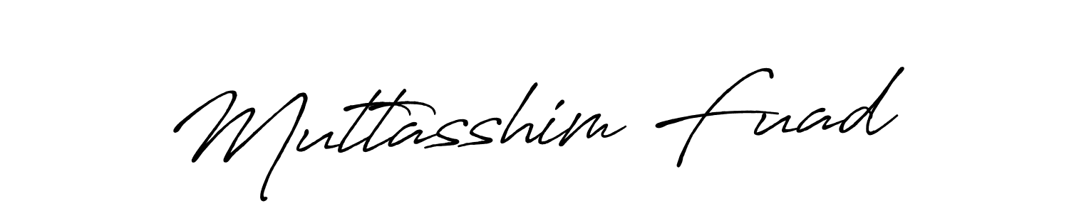 Make a beautiful signature design for name Muttasshim Fuad. With this signature (Antro_Vectra_Bolder) style, you can create a handwritten signature for free. Muttasshim Fuad signature style 7 images and pictures png
