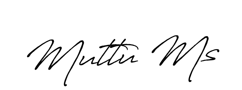 Create a beautiful signature design for name Muttu Ms. With this signature (Antro_Vectra_Bolder) fonts, you can make a handwritten signature for free. Muttu Ms signature style 7 images and pictures png