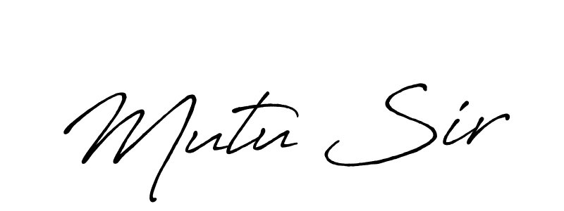 How to make Mutu Sir name signature. Use Antro_Vectra_Bolder style for creating short signs online. This is the latest handwritten sign. Mutu Sir signature style 7 images and pictures png