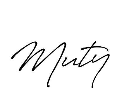 Design your own signature with our free online signature maker. With this signature software, you can create a handwritten (Antro_Vectra_Bolder) signature for name Muty. Muty signature style 7 images and pictures png