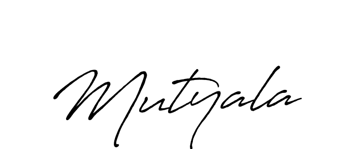 How to make Mutyala signature? Antro_Vectra_Bolder is a professional autograph style. Create handwritten signature for Mutyala name. Mutyala signature style 7 images and pictures png
