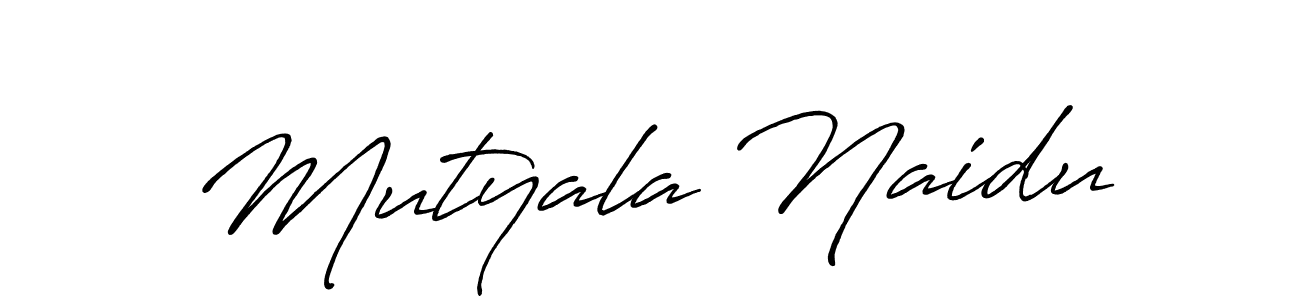 if you are searching for the best signature style for your name Mutyala Naidu. so please give up your signature search. here we have designed multiple signature styles  using Antro_Vectra_Bolder. Mutyala Naidu signature style 7 images and pictures png