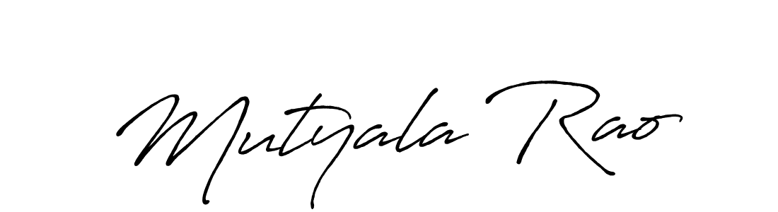 How to make Mutyala Rao signature? Antro_Vectra_Bolder is a professional autograph style. Create handwritten signature for Mutyala Rao name. Mutyala Rao signature style 7 images and pictures png