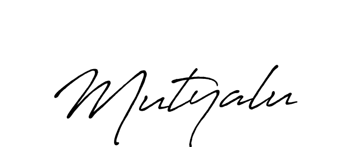 How to make Mutyalu name signature. Use Antro_Vectra_Bolder style for creating short signs online. This is the latest handwritten sign. Mutyalu signature style 7 images and pictures png