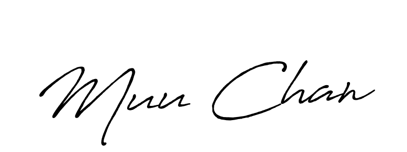 You should practise on your own different ways (Antro_Vectra_Bolder) to write your name (Muu Chan) in signature. don't let someone else do it for you. Muu Chan signature style 7 images and pictures png