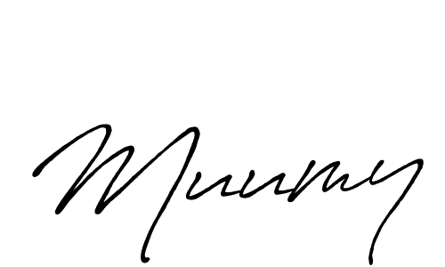 Design your own signature with our free online signature maker. With this signature software, you can create a handwritten (Antro_Vectra_Bolder) signature for name Muumy. Muumy signature style 7 images and pictures png