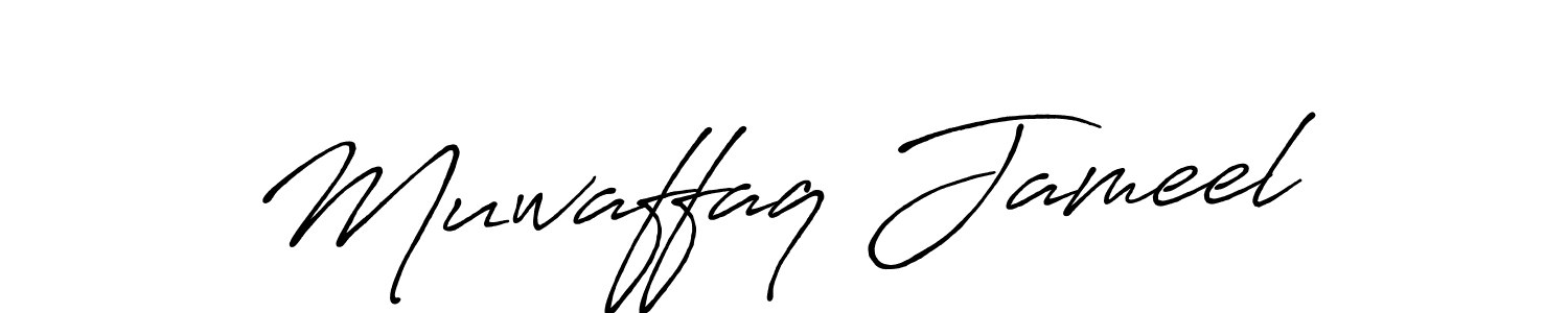 Similarly Antro_Vectra_Bolder is the best handwritten signature design. Signature creator online .You can use it as an online autograph creator for name Muwaffaq Jameel. Muwaffaq Jameel signature style 7 images and pictures png