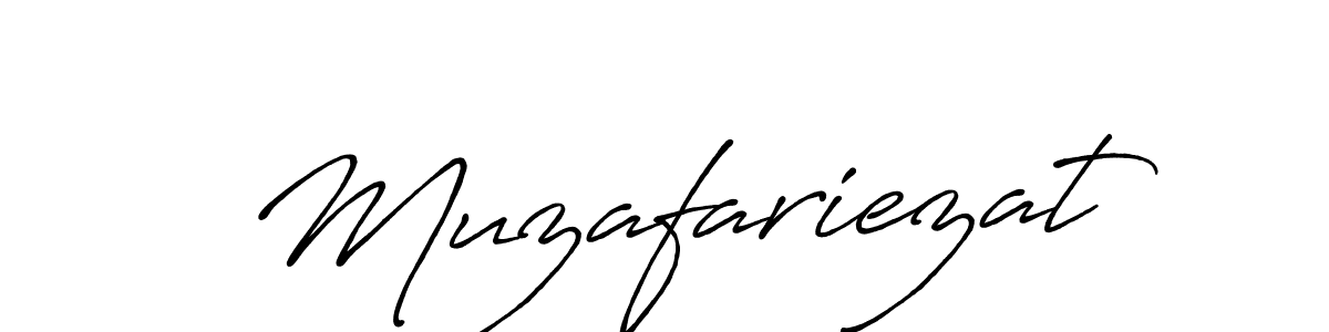 How to make Muzafariezat signature? Antro_Vectra_Bolder is a professional autograph style. Create handwritten signature for Muzafariezat name. Muzafariezat signature style 7 images and pictures png