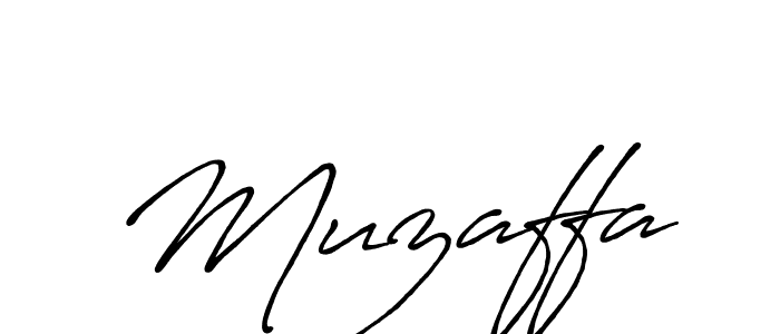 Use a signature maker to create a handwritten signature online. With this signature software, you can design (Antro_Vectra_Bolder) your own signature for name Muzaffa. Muzaffa signature style 7 images and pictures png