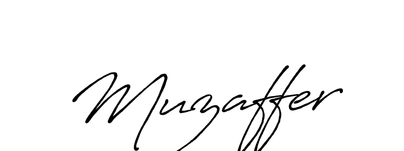 Make a beautiful signature design for name Muzaffer. With this signature (Antro_Vectra_Bolder) style, you can create a handwritten signature for free. Muzaffer signature style 7 images and pictures png